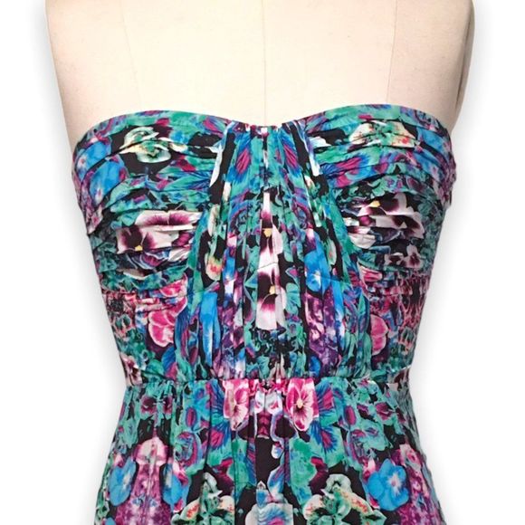 Twelfth Street by Cynthia Vincent Floral Print Corset Strapless Dress, Size XS/P - Picture 4 of 5